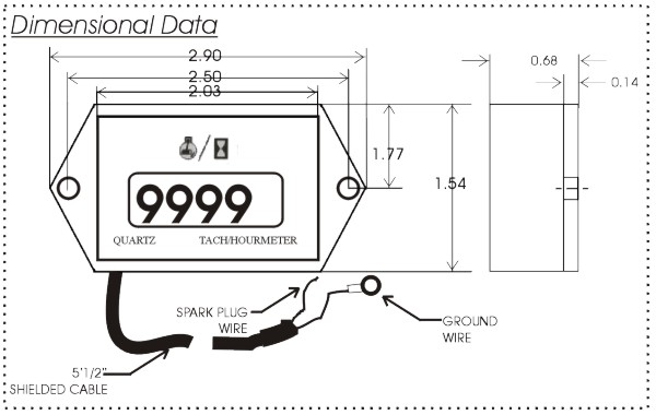 Mini LCD Digital Tachometer